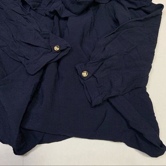 𝅺anthropologie Maeve Breary Cold Shoulder Ruffle Blouse - Picture 6 of 11